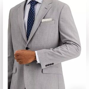 Nautica Men's Modern-Fit Bi-Stretch Suit Jacket and Pants Light Grey - 36S x 30W